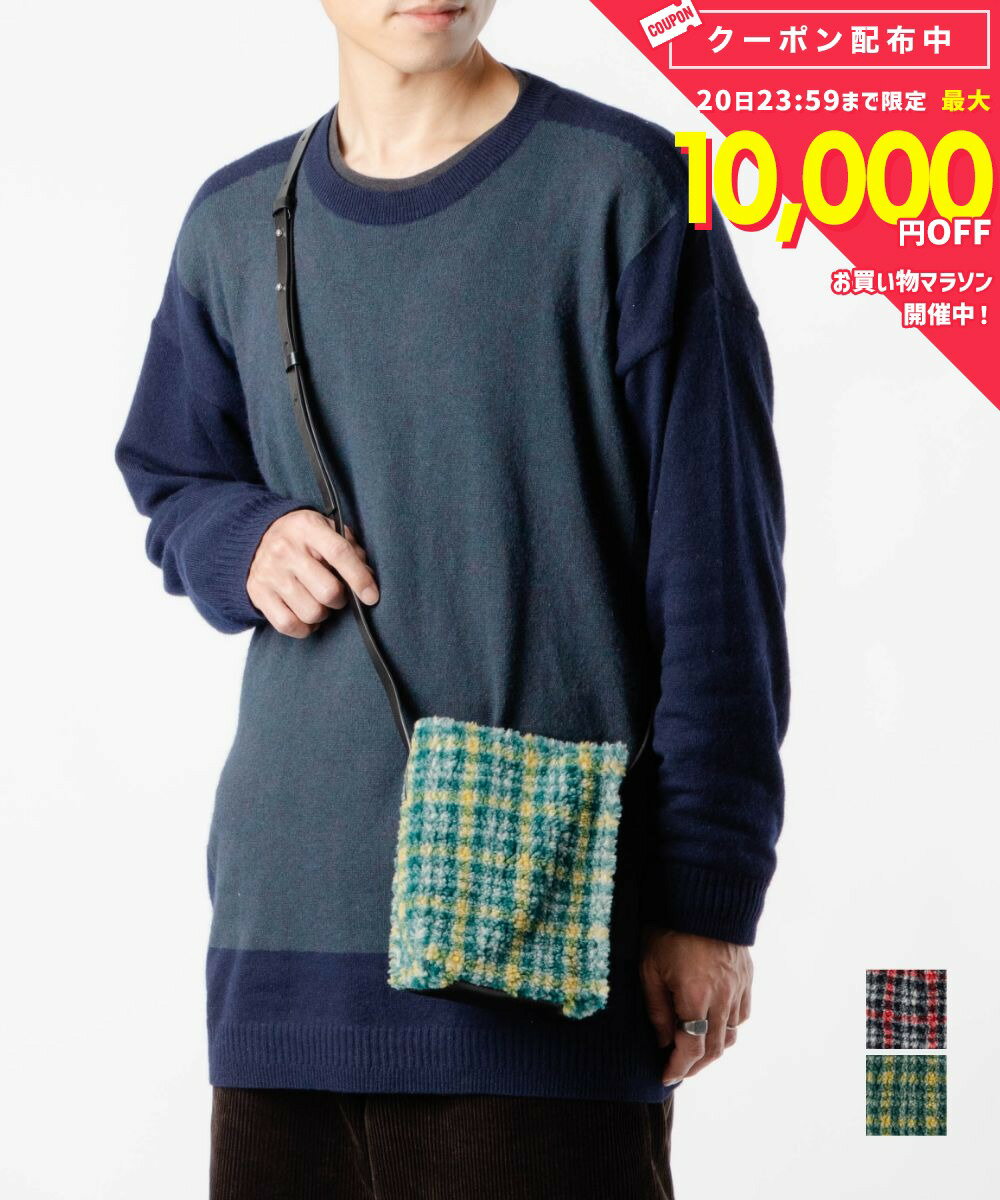 マルニ MARNI SBMQ0064Q0 P4831 ショルダーバッグ レディース バッグ チェック柄 斜め掛け スモールバッグ 肩掛け レザー ミュゼオ ソフト ミニバッグ 軽量 ムートン ボア シンプル MUSEO SOFT ブランド プレゼント ギフト グリーン×イエロー ネイビー×レッド