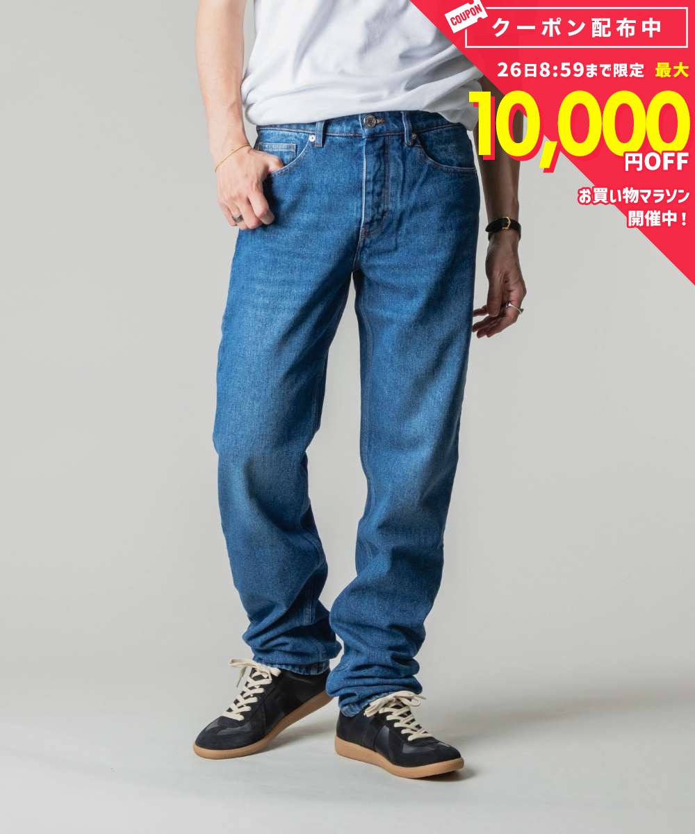 乐天商城 - アミ パリス AMI PARIS HTR001.DE0025 パンツ CLASSIC FIT JEANS メンズ ボトムス デニム クラシックフィット ジーンズ コットン カジュアル 長ズボン Gパン ジーパン 5ポケット ユーズドブルー 30 31 32 33 34 35
