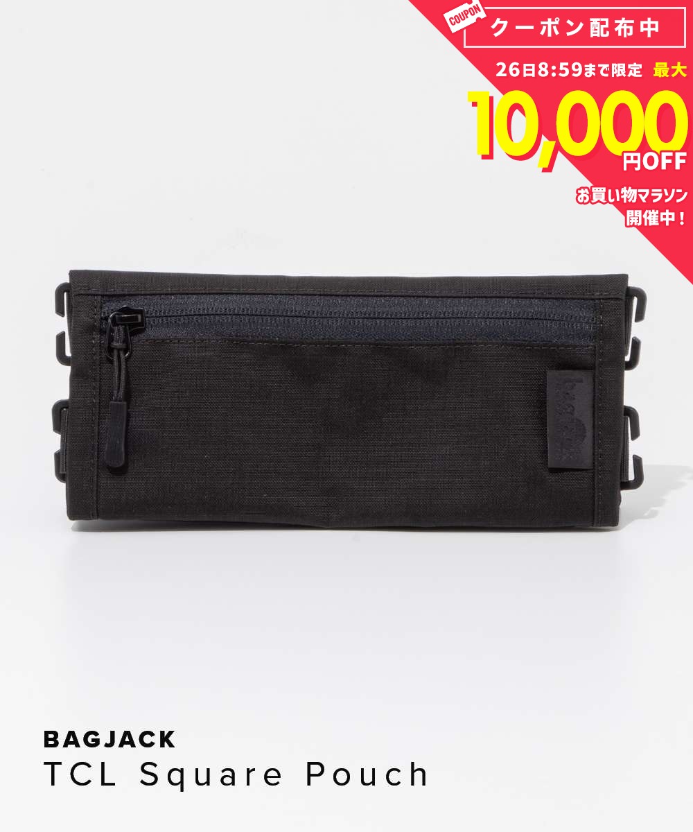 乐天商城 - バッグジャック bagjack TCL Square Pouch ユニセックス バッグ アクセサリーポーチ スクエア ポーチ メッセンジャー バッグ リュックサック Backpack カジュアル アウトドア ギフト プレゼント 記念 ブランド ポーチ アクセ 小物入れ