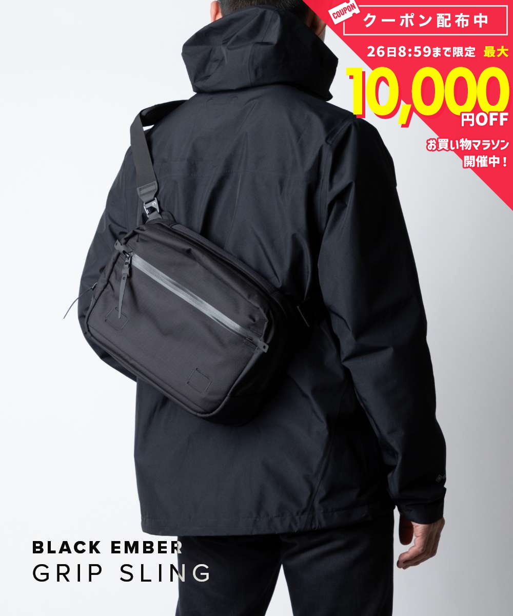 樂天商城 - ブラックエンバー BLACK EMBER GRIP SLING ボディバッグ メンズ バッグ グリップスリング ショルダーバッグ ミニマル 防水 ナイロン ブラック 110005