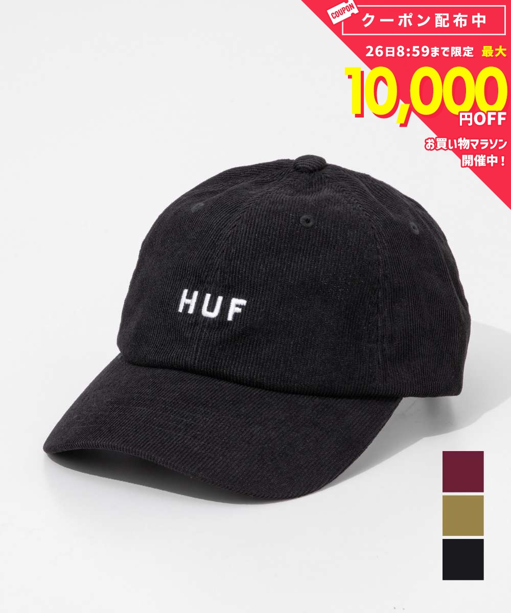 乐天商城 - ハフ HUF OG CORDUROY 6 PANEL CV HAT オージー コーデュロイ シックスパネル カーブバイザー ハット HT00894 キャップ ロゴ メンズ レディース 帽子