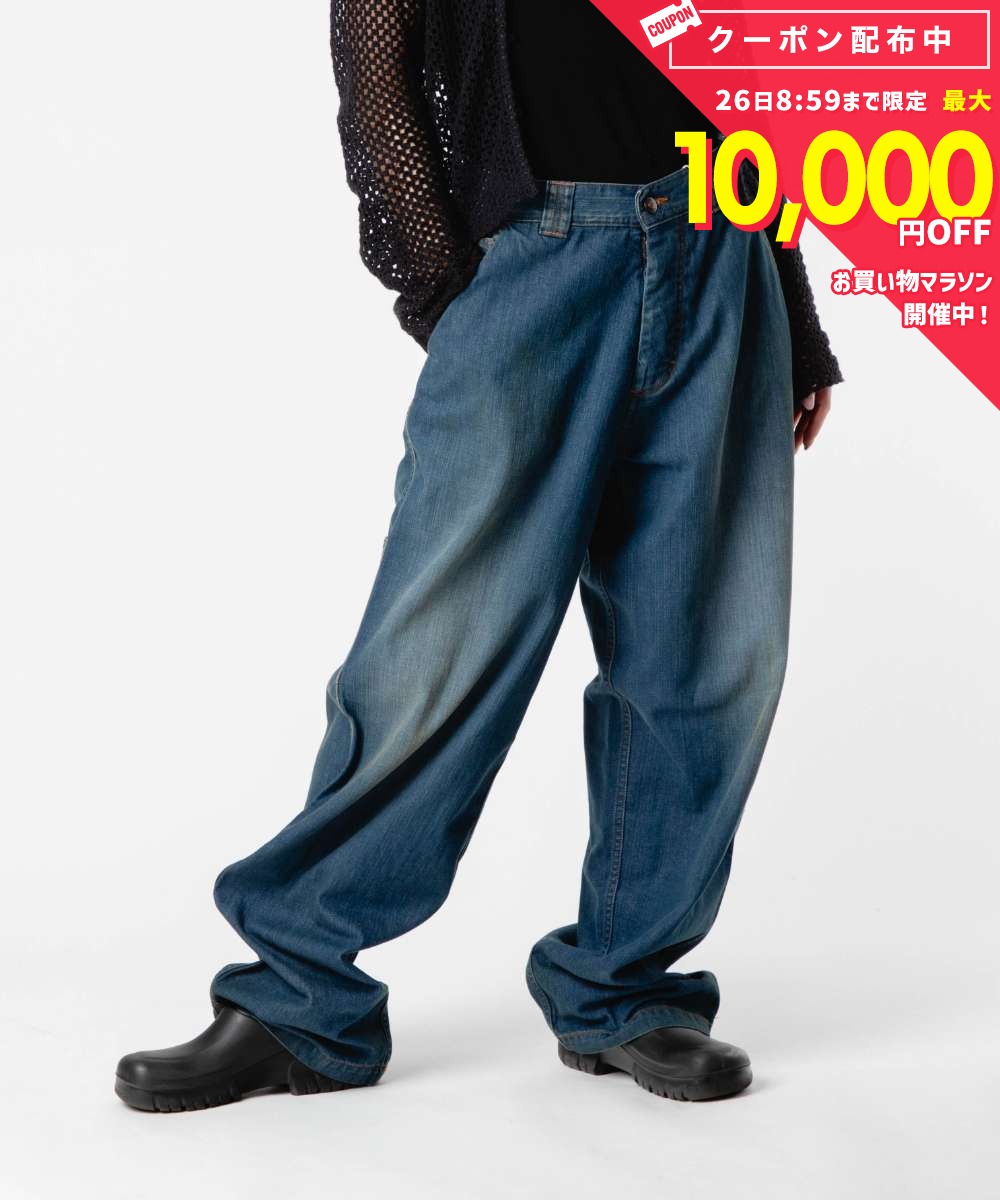 樂天商城 - メゾン マルジェラ MAISON MARGIELA S51LA0171 S30876 ジーンズ PANTS 5 POCKETS レディース ボトムス デニムパンツ ワイドレッグ コットン カジュアル 長ズボン Gパン ジーパン アメリカンクラシック 24 25 26 27 28