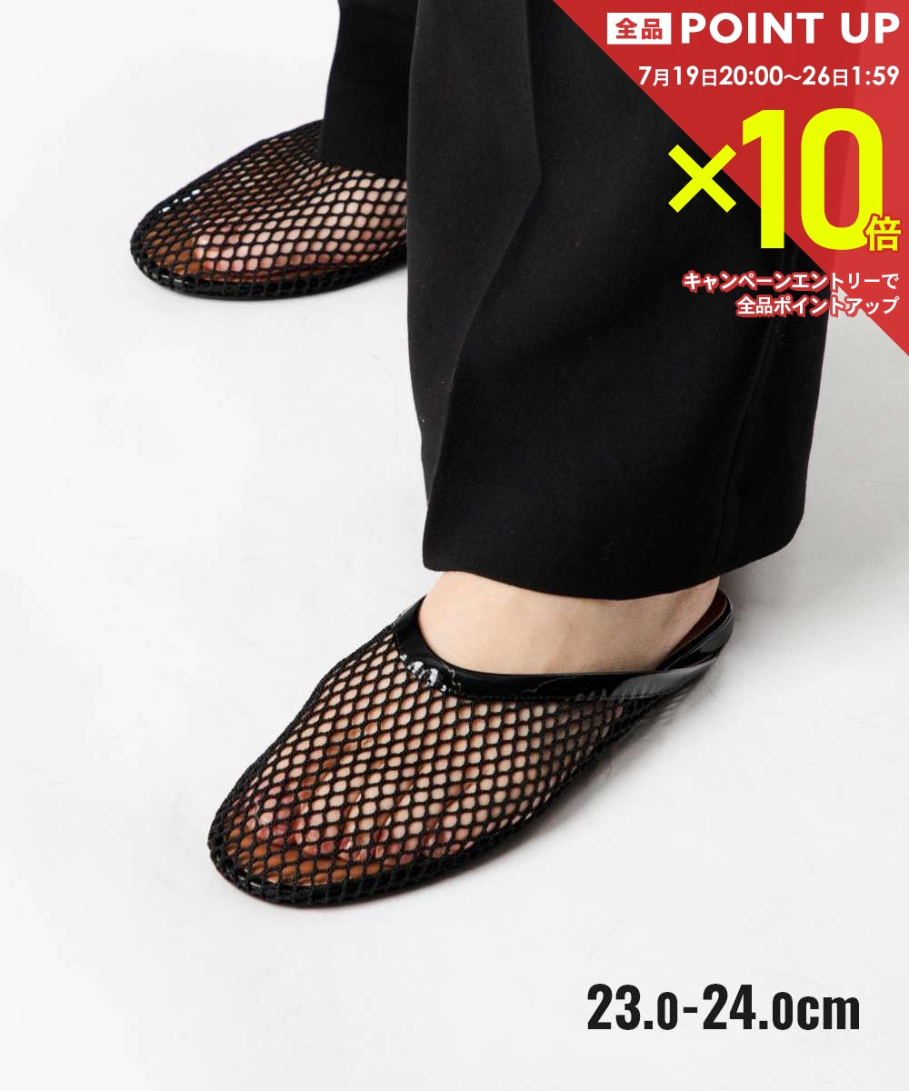  アライア ALAIA MULES FLAT MULES in FISHNET フィッシュネット フラットミュール AA3M081TK007 ミュールシューズ フラットシューズ レディース シューズ