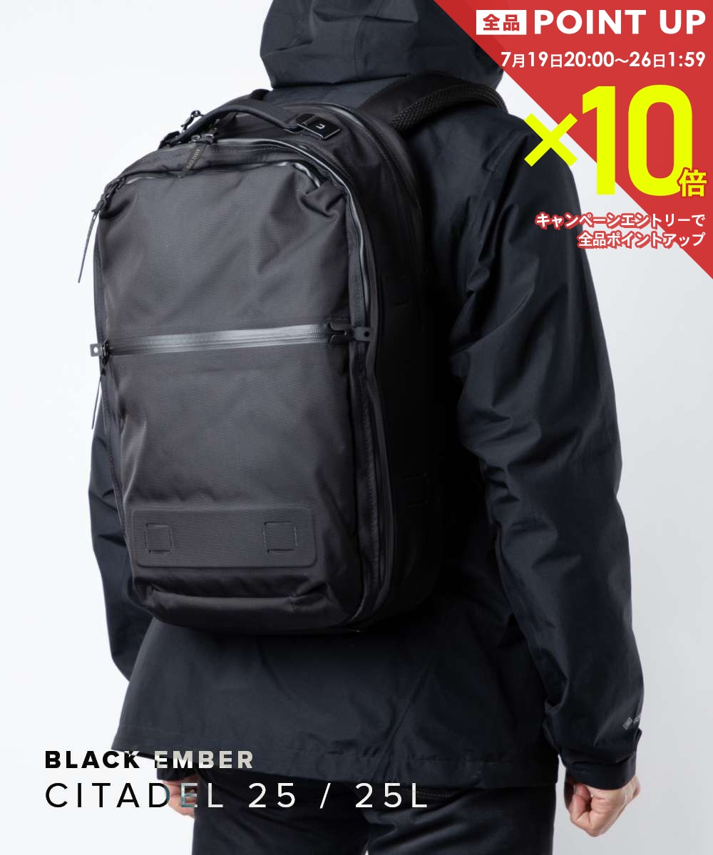 ブラックエンバー BLACK EMBER CITADEL 25 バックパック メンズ バッグ リュックサック Backpack 通勤 旅行 ミニマル ハイキング お出かけ カジュアル アウトドア キャンプ 出張 ギフト プレゼント 110001 ブラック
