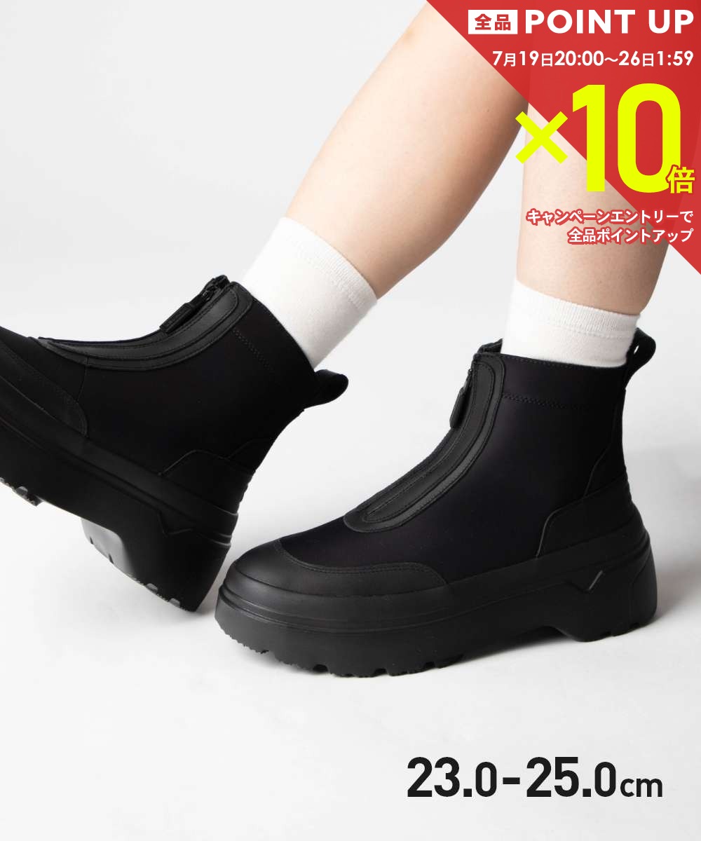  ハンター HUNTER WOMENS EXPLORER ANKLE ZIP FLATFORM BOOT エクスプローラー アンクル ジップ フラットフォームブーツ WFS1000LNY ブーツ レインブーツ レディース シューズ 耐水