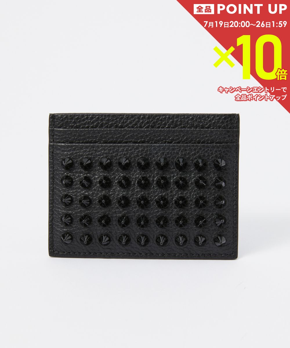  クリスチャンルブタン Christian Louboutin 1175211 カードケース メンズ ファッション小物 ビジネス 無地 本革 レザー プレゼント 通勤 通学 コンパクト スタッズ装飾 ギフト 名刺入れ 誕生日 Kios Card Holder クレ