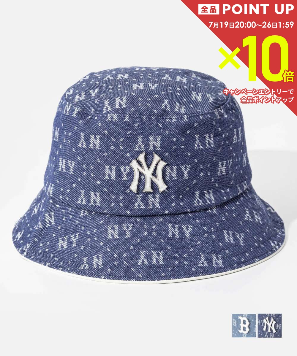  エムエルビーコリア MLB Korea Denim Dia Monogram Bucket Hat デニム ダイア モノグラム バケット ハット BOSTON REDSOX ボストンレッドソックス NEW YORK YANKEES ニューヨークヤンキース 3AHTMD13N バケットハット