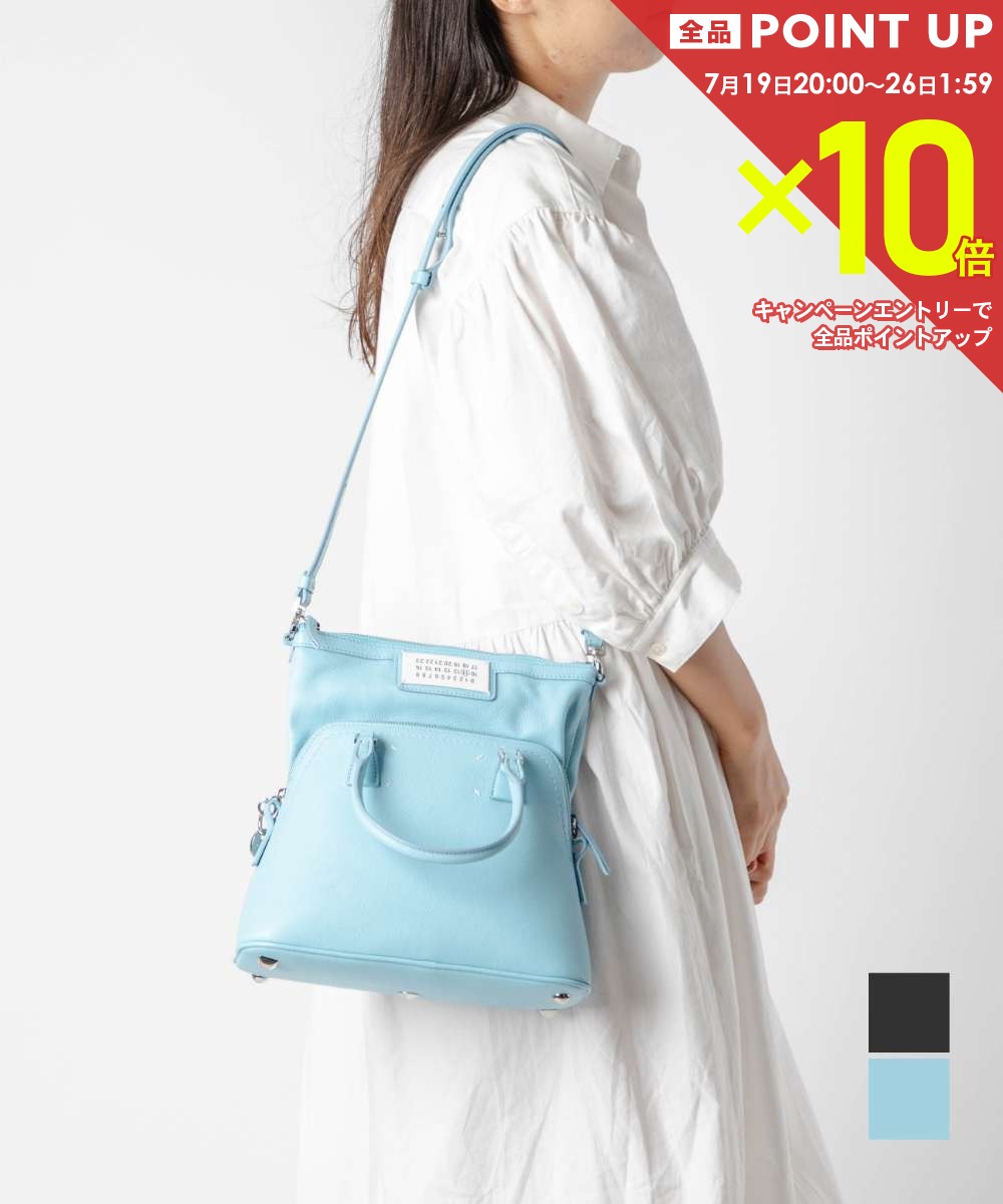 メゾン マルジェラ MAISON MARGIELA SB1WG0037 P5348 ショルダーバッグ 5AC CLASSIQUE MINI メンズ レディース バッグ ハンドバッグ ファイブ エーシー クラシック ミニ 肩掛け 本革 レザー クロスボディ カジュアル プレゼント ギフト ブランド おしゃれ ブラック