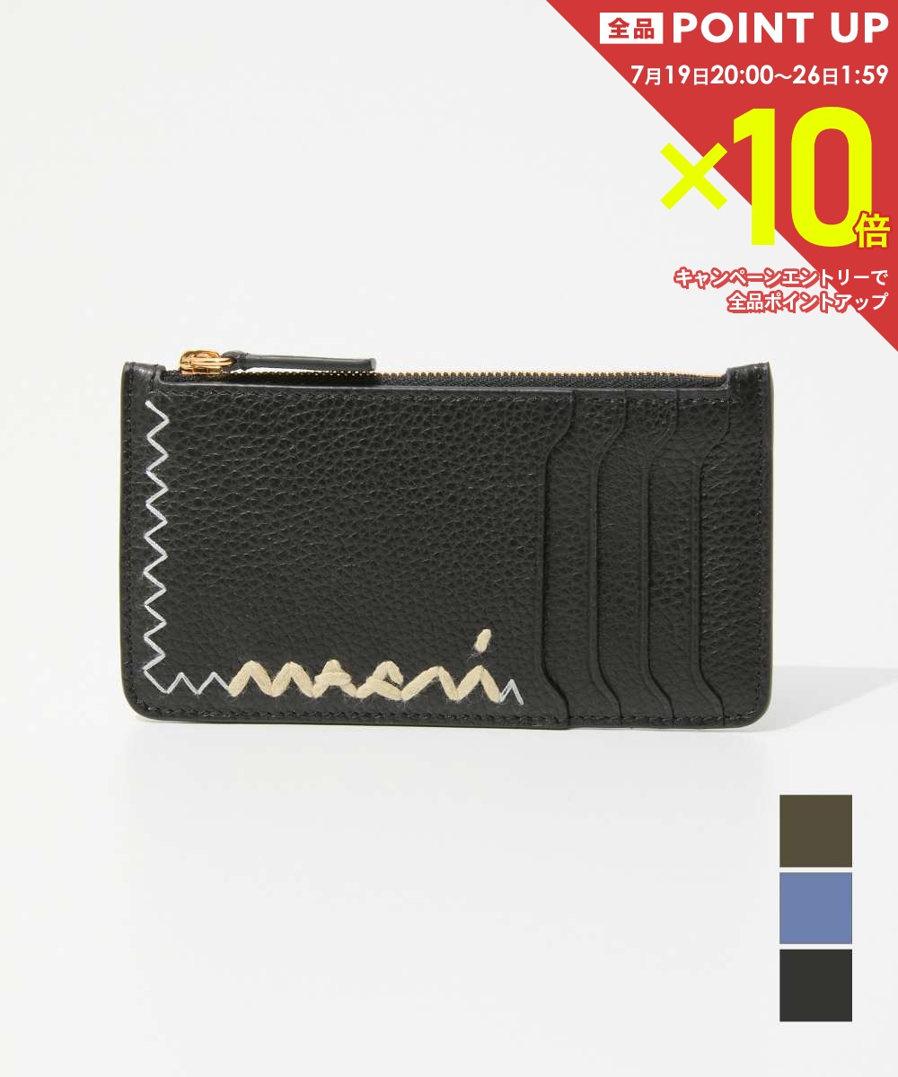  マルニ MARNI ZIPPED CARD CASE ジップドカードケース CREDIT CARD HOLDER WITH MARNI SYMBOL LOGO クレジットカードホルダー PFMO0111U3 P6533 カードケース フラグメントケース レディース 財布 小物