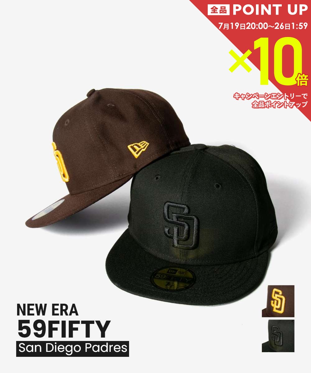 ニューエラ NEW ERA 59 FIFTY 5950 59 フィフティー San Diego Padres Black On Black サンディエゴ パドレス ブラック オン ブラック Authentic Collection オーセンティック コレクション キャップ ユニセックス 帽子