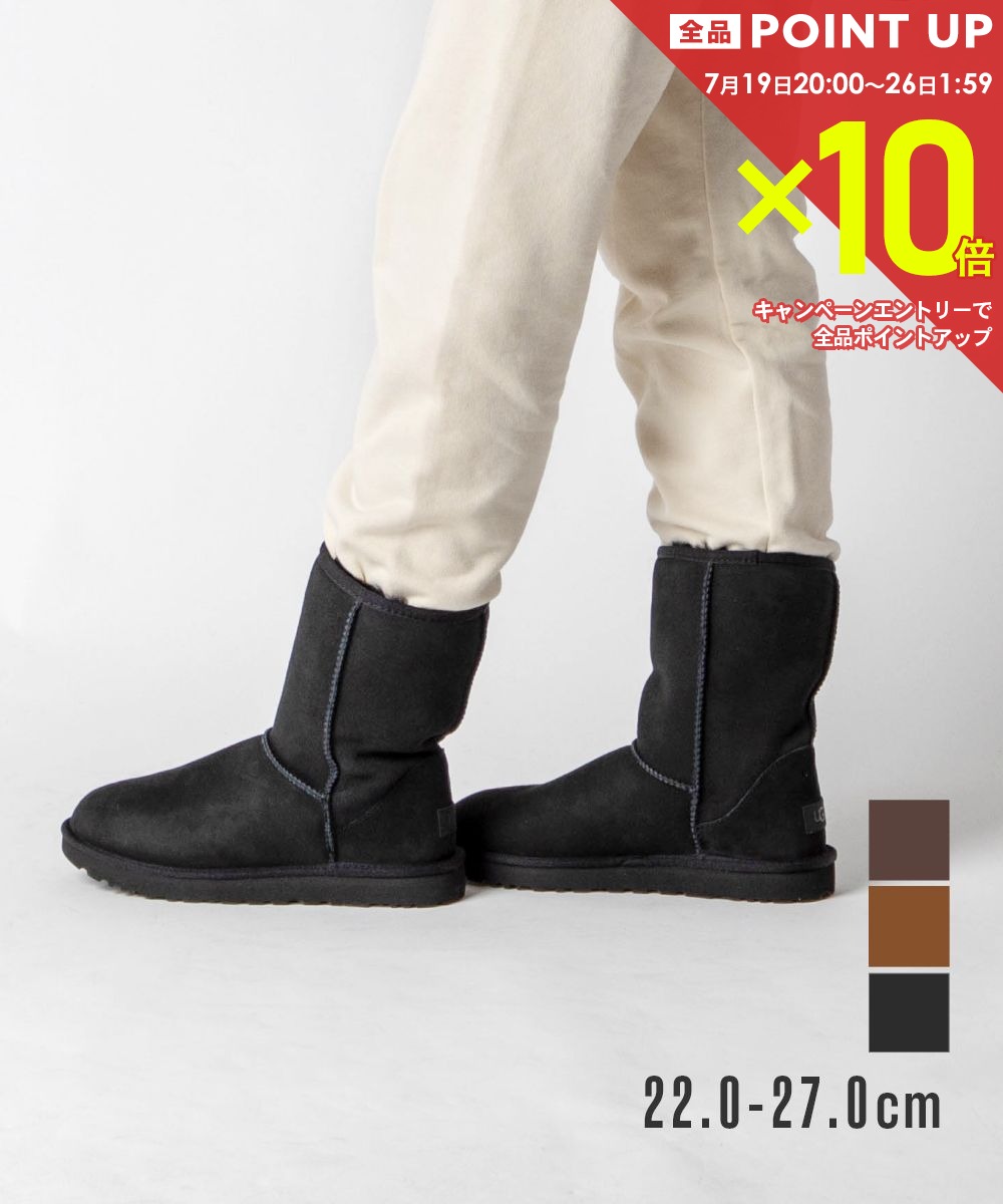  アグ UGG 1016223 レディース ムートンブーツ シューズ ムートン ブーツ クラシック ショート II 2 W CLASSIC SHORT II シープスキン ショート ボア レザー 通勤 通学 デイリーユース 普段使い タウンユース 靴 ウィン