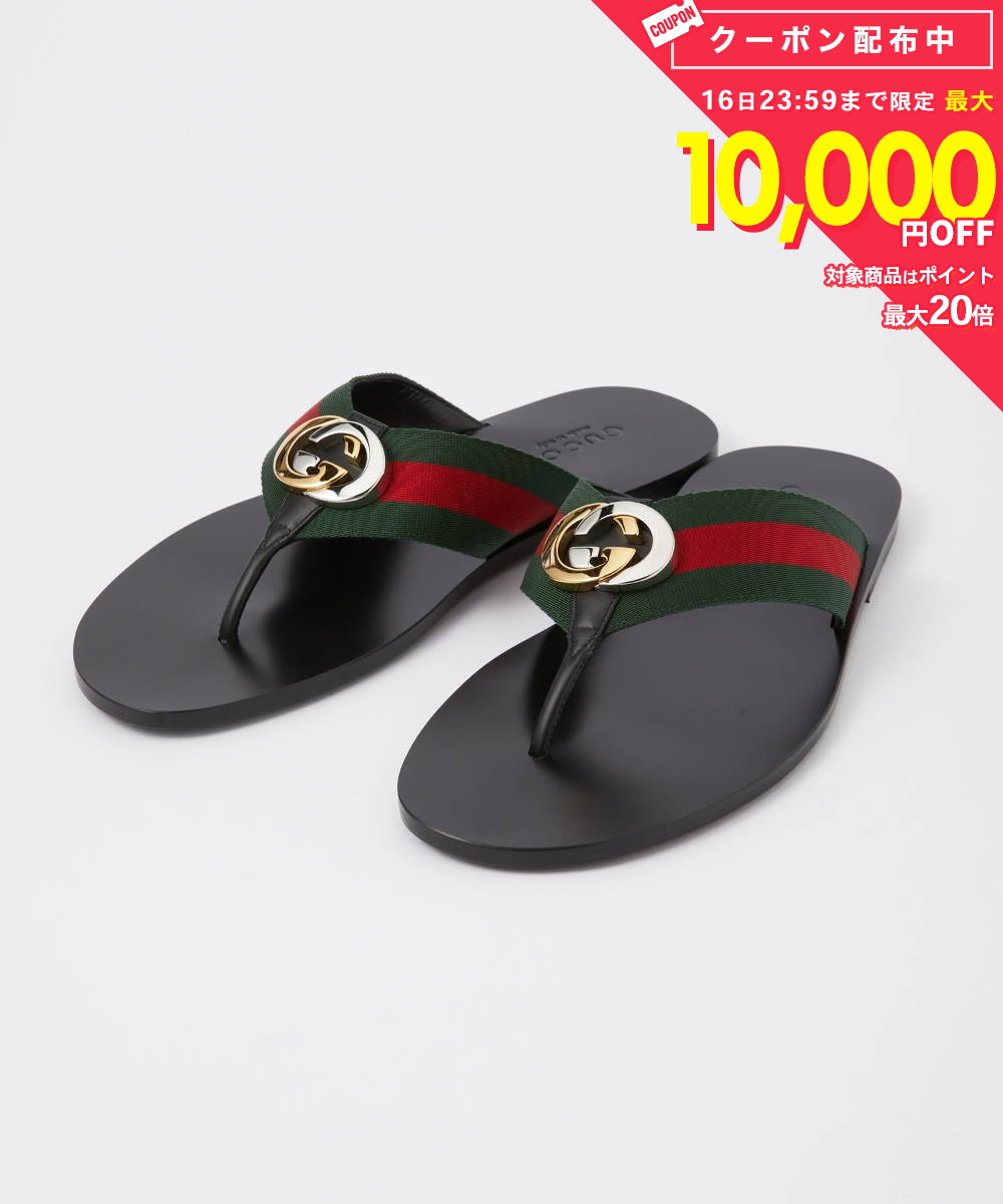 グッチ GUCCI 630307 H9020 サンダル メンズ シューズ トングサンダル ウェブ付き ...