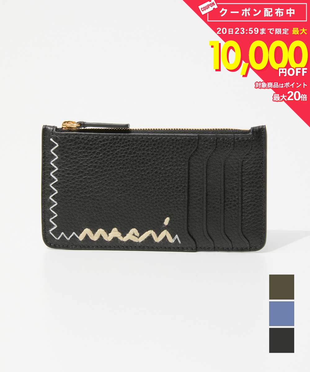 マルニ MARNI ZIPPED CARD CASE ジップドカードケース CREDIT CARD HOLDER WITH MARNI SYMBOL LOGO クレジットカードホルダー PFMO0111U3 P6533 カードケース フラグメントケース レディース 財布 小物