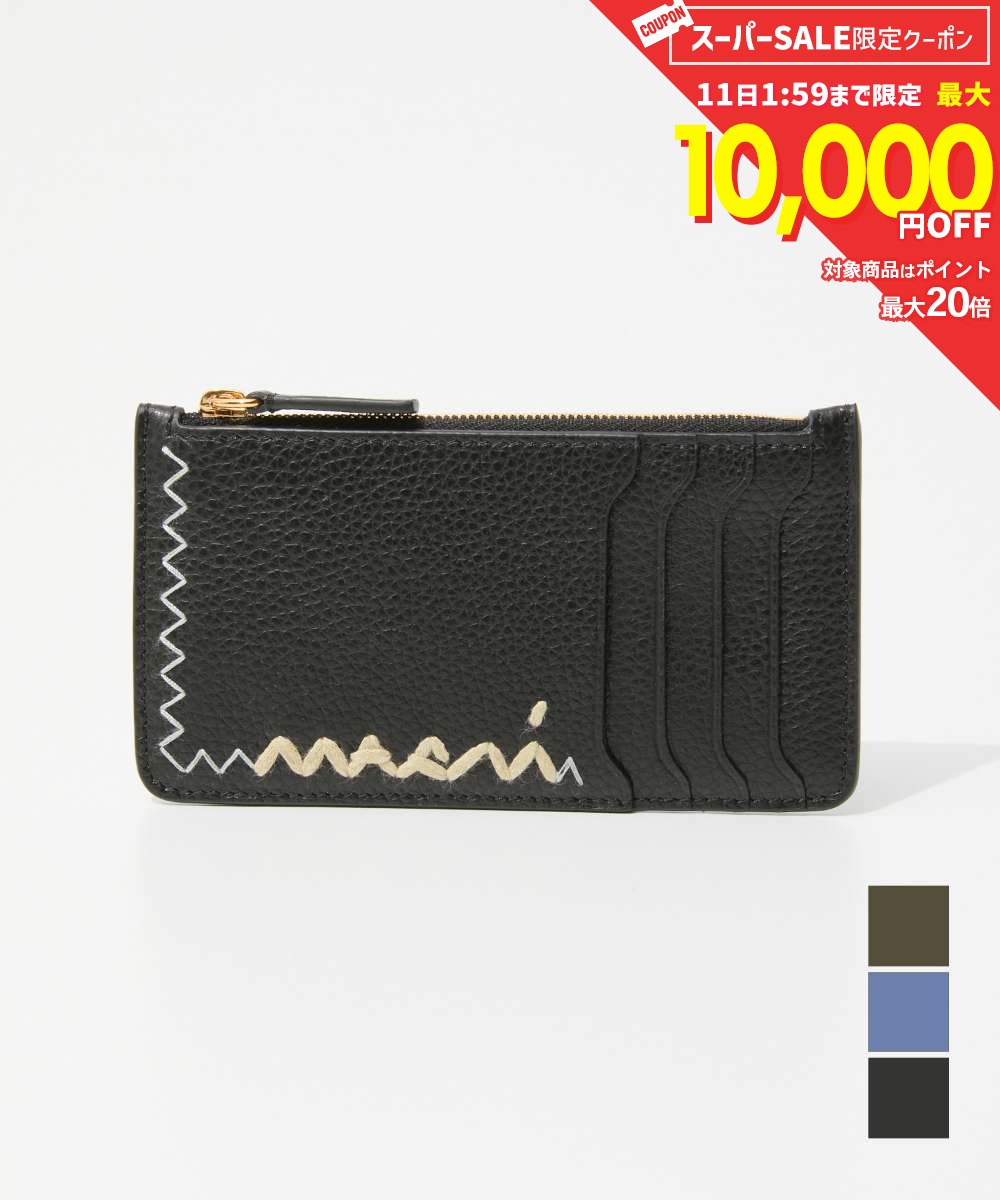 マルニ MARNI ZIPPED CARD CASE ジップドカードケース CREDIT CARD HOLDER WITH MARNI SYMBOL LOGO クレジットカードホルダー PFMO0111U3 P6533 カードケース フラグメントケース レディース 財布 小物
