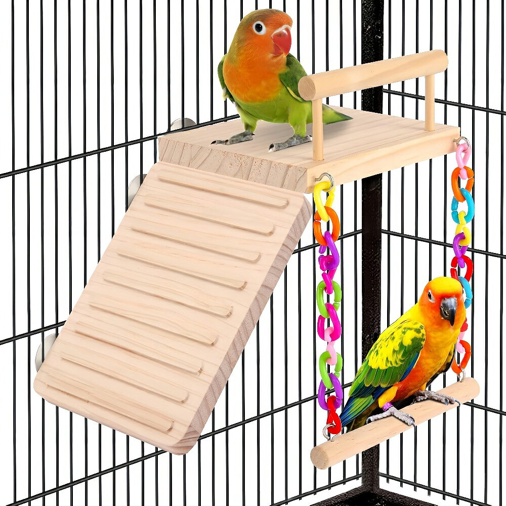 インコ オウム おもちゃ ブランコ バードアスレチック 鳥 バード 遊び場 鳥の止まり木 止まり木 鳥の巣 はしご 階段 小動物 巣 おもちゃ 鳥の遊び場