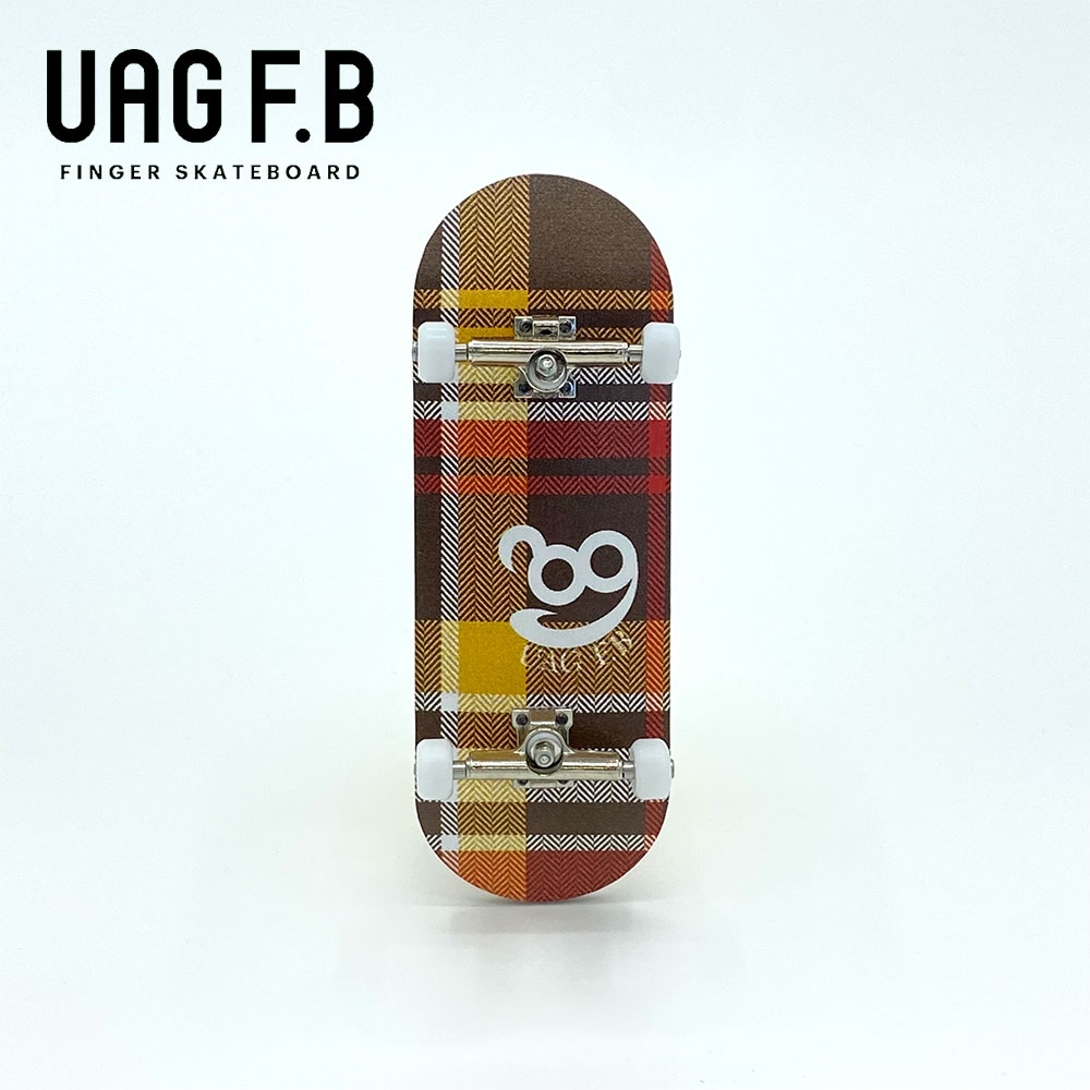 UAG F.B コンプリート / Check オレンジ / standard / finger skate board / 指スケ / 指スケボー
