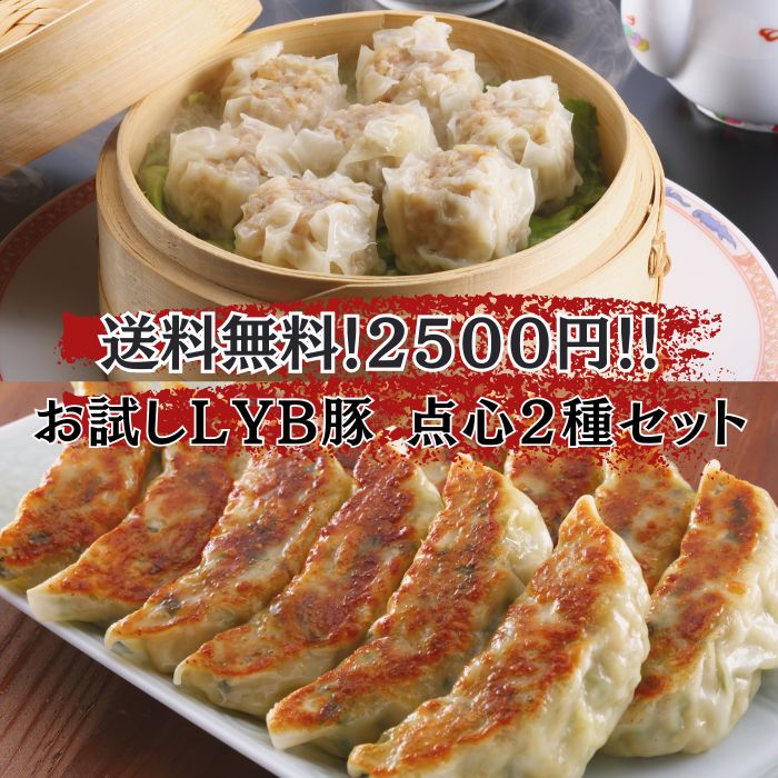 クーポン利用で2500円ポッキリ【お試しLYB豚 点心2種セット】LYB豚の餃子と焼売の2種セット 富士山麓産ブランド豚 豚肉 ぎょうざ しゅうまい 送料無料