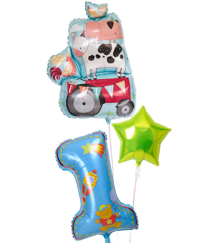 【あす楽/土日祝発送/即日】1歳 誕生日 バルーン 風船 ファースト バースデー 飾り付け 装飾 お祝い ギフト 即日 g-1st-0053 ヘリウムガス入り 浮いて届く 電報 写真映え【楽ギフ_メッセ入力】【あす楽_年中無休】