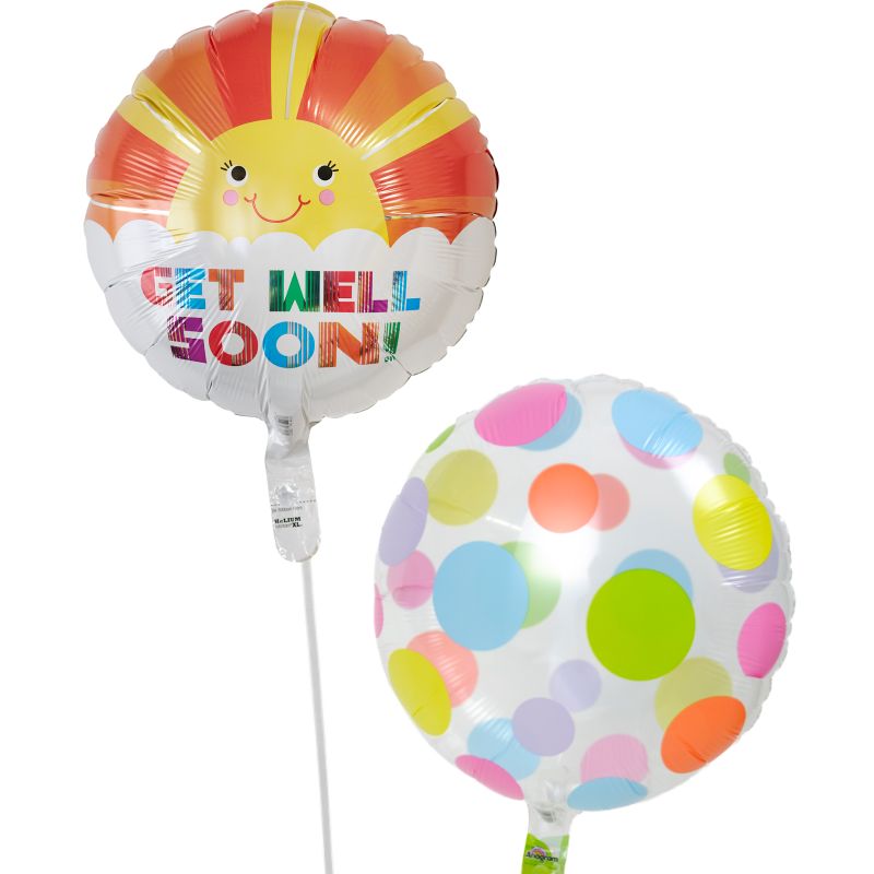 【土日祝・GW営業】お見舞い 花 電報 バルーン 風船 ギフト お見舞いブーケ12 フラワー アレンジメント【楽ギフ_メッセ入力】【あす楽_年中無休】