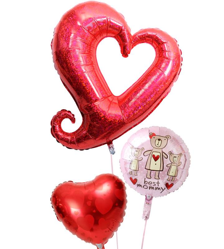 【あす楽/土日祝発送/即日】母の日 バルーン ギフト 電報 カーネーション 花 おしゃれ プレゼント 感謝 贈り物 サプライズ 即日 g-mtr-0017 ヘリ...