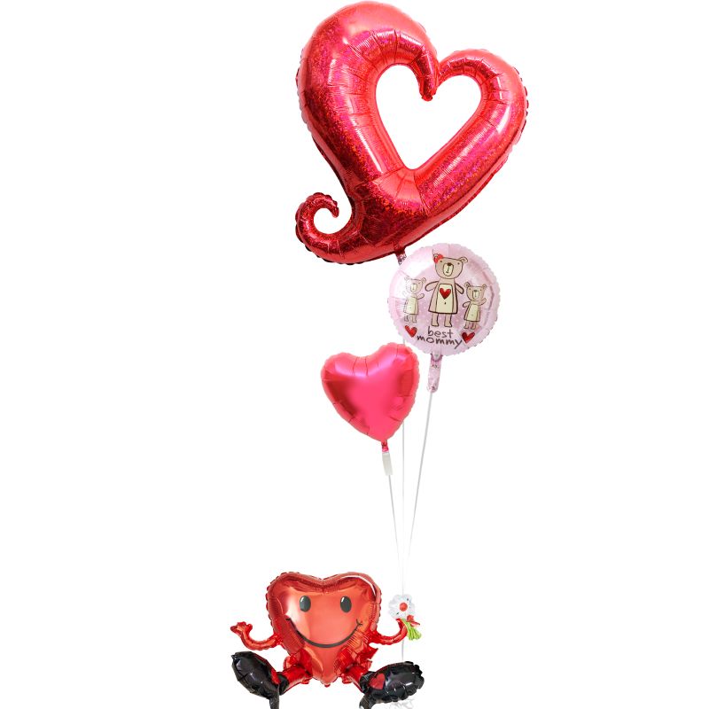 【あす楽/土日祝発送/即日】母の日 バルーン ギフト 電報 カーネーション 花 おしゃれ プレゼント 感謝 贈り物 サプライズ 即日 g-mtr-0032 ヘリ...