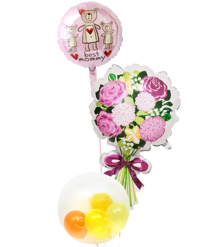 【あす楽/土日祝発送/即日】母の日 バルーン ギフト 電報 カーネーション 花 おしゃれ プレゼント 感謝 贈り物 サプライズ 即日 g-mtr-0059 ヘリ...