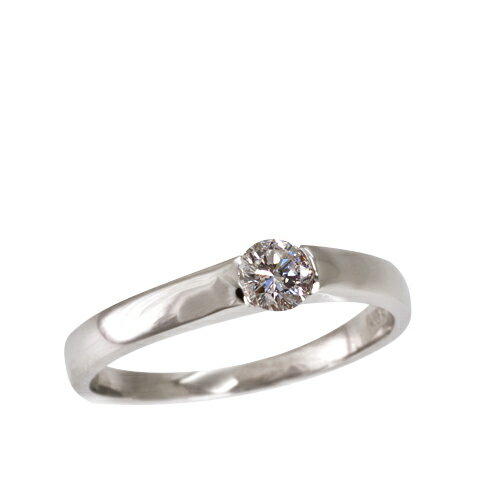 Rakuten - 【選べる地金】ダイヤモンド リング 0.2ct SIクラス K10WG/Pt900/K18WG