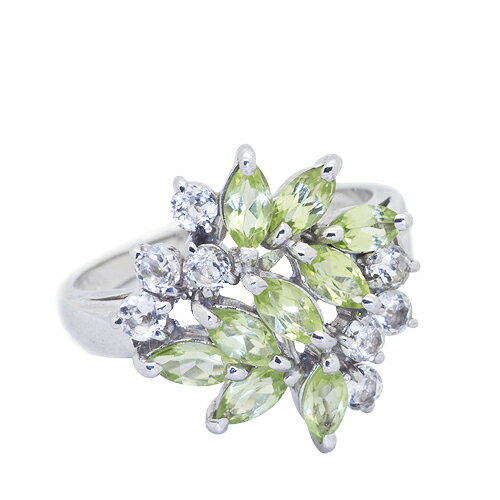 乐天商城 - 【選べる地金】ペリドット リング 1.6ct SV925/K10WG/K10YG/K10PG
