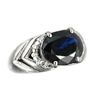 乐天商城 - 【選べる地金】サファイヤ リング 3.0ct K10WG/K10YG/K18WG/K18YG