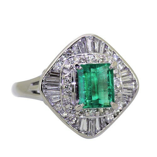 乐天商城 - エメラルド リング 0.87ct Pt900