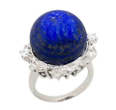 ラピスラズリ リング 15mm SV925 超大粒 25ct