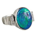 ブラックオパール リング 6.0ct Pt900 【限定1点】
