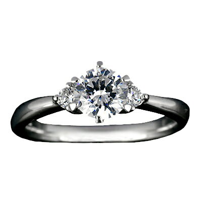 『Pt900空枠』婚約指輪用空枠6本爪タイプ0.5ct ダイヤモンド用 Pt900