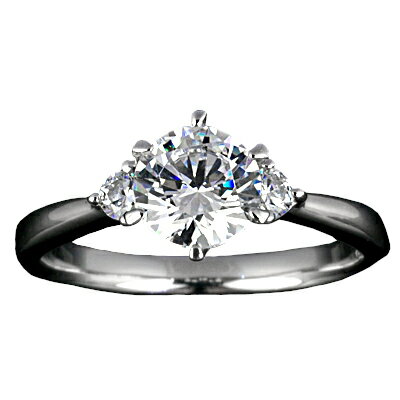 『Pt900空枠』婚約指輪用空枠6本爪タイプ0.7ct ダイヤモンド用 Pt900