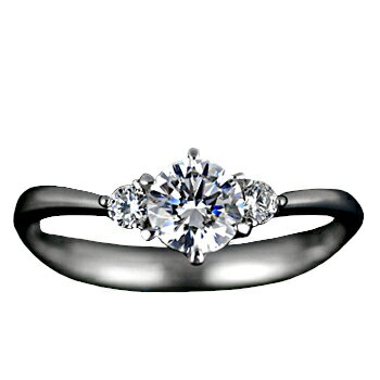 『Pt900空枠』婚約指輪用空枠6本爪タイプ0.3ct ダイヤモンド用 Pt900