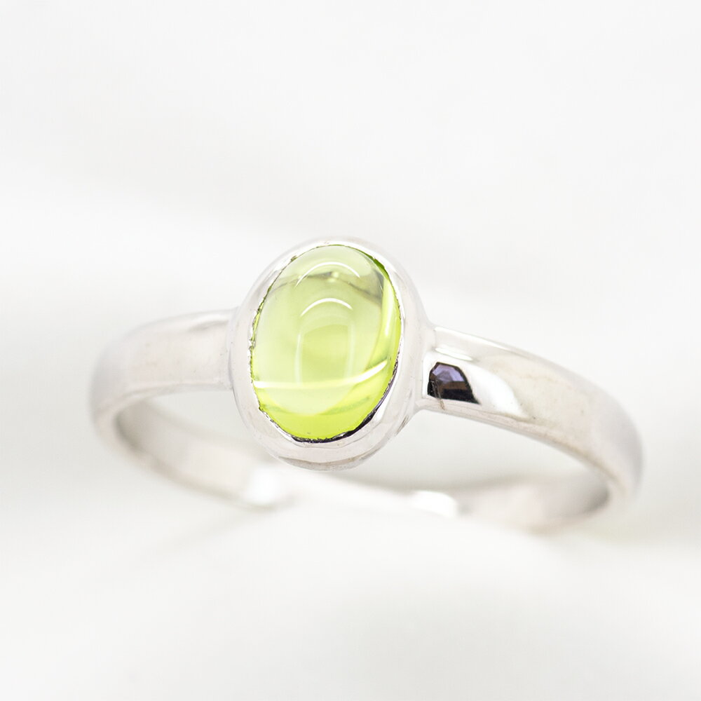 乐天商城 - 【選べる地金】ペリドット 一粒リング 1.0ct K10WG/K10YG