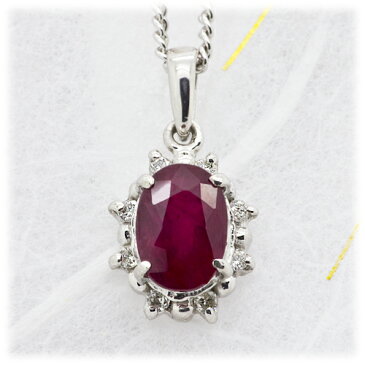 ルビー ペンダント 1.0ct Pt100 ミャンマー産