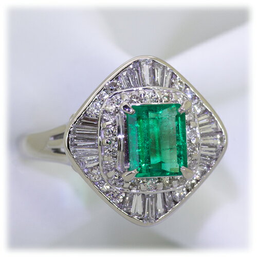 エメラルド リング 0.87ct Pt900 ubazakura-10001784 ubazakura サンプル画像2
