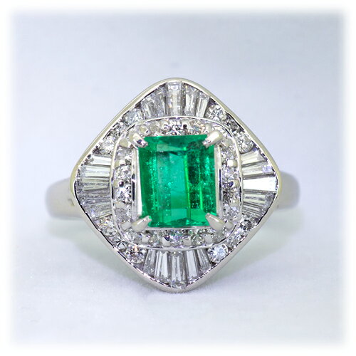 エメラルド リング 0.87ct Pt900 ubazakura-10001784 ubazakura サンプル画像3