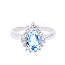【選べる地金】アクアマリン リング 1.0ct Pt900/K10WG/K10YG