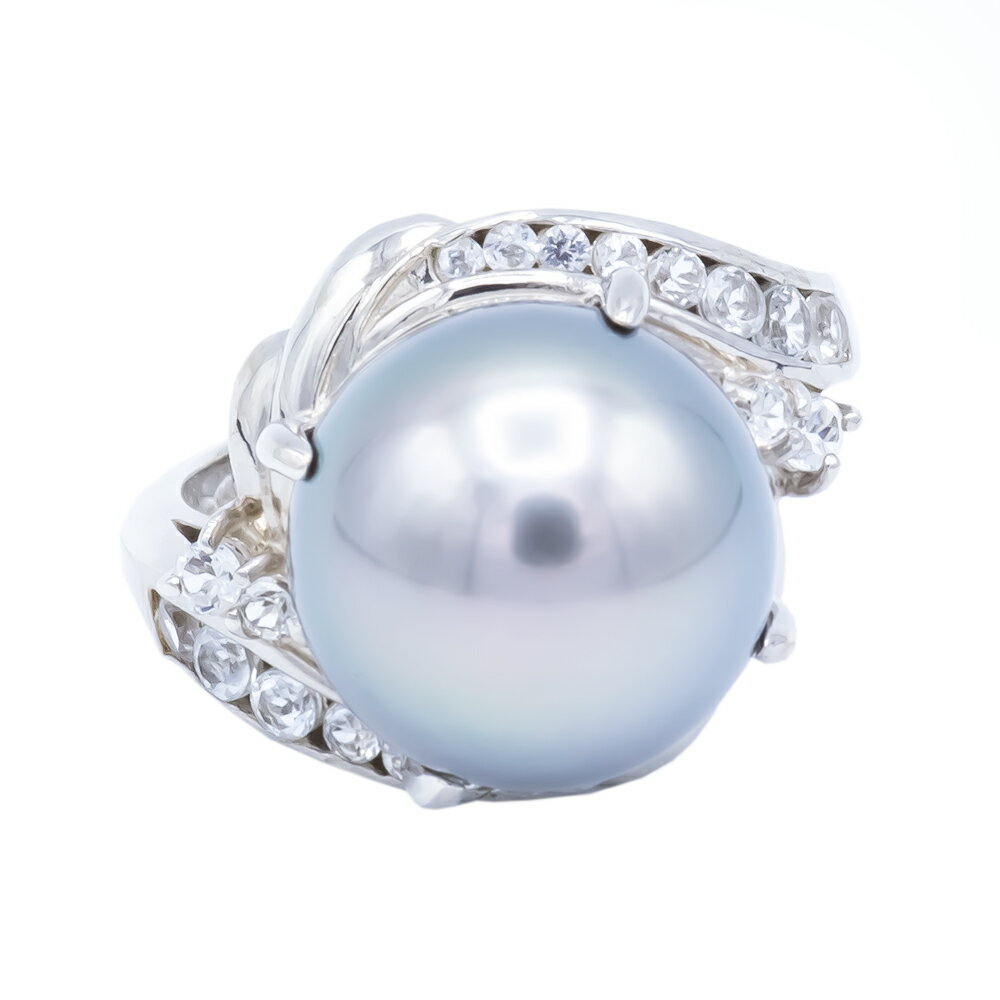 Rakuten - ブラックパール リング 13mm Pt100