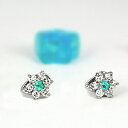 パライバトルマリン ピアス 0.12ct 【K18WG】