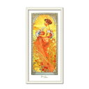 絵画 アルフォンス・ミュシャ A3801(Po-06) ポスター 人物画 女性 額入りインテリア 壁 おしゃれ 壁掛け リビング 寝室 新築祝い 開業祝い 開店祝い プレゼント