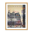 絵画 ヒロヤマガタ ヒロ・ヤマガタ ポスター ANNIE HALL SA-604 ポスター 風景 建物 額入りインテリア 壁 おしゃれ 壁掛け リビング 寝室 新築祝い 開業祝い 開店祝い プレゼント