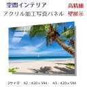 写真パネル 壁インテリア ウォールアート/ ヤシの木と砂浜/ 海 ヤシの木 椰子 絵画 ポスター 額入り インテリア 壁 おしゃれ 壁掛け リビング 寝室 ホテル タワマン ホール 施設 新築祝い 開業祝い 開店祝い プレゼント玄関 部屋に飾る 植物 花 ギフト アートパネル