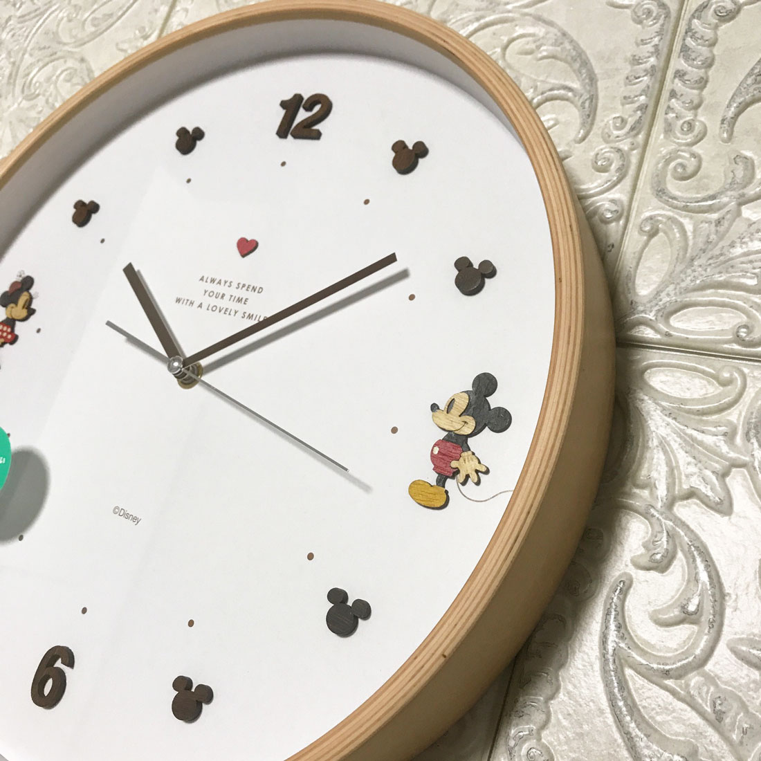 ディズニー時計 クロック ウッドパーツ ウッドパーツクロック ミッキー ミニー ミッキー&ミニー インテリア 出産祝い 結婚祝い 内祝 記念日 お誕生日 プレゼント ギフト ブライダル