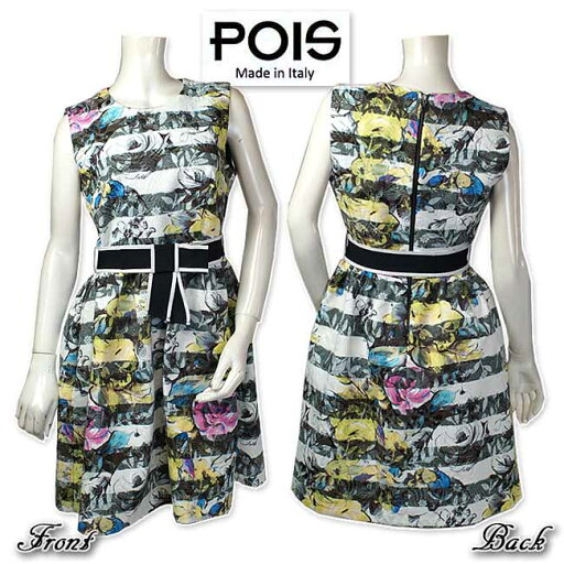 【合わせ買い対象】イタリア "POIS"バイヤーIKUKOお薦め! ボタニカル柄とボーダーがお洒落なワンピース サイズ42と44【当初24537】【新着商品】 【合わせ買い対象】イタリア "POIS"バイヤーIKUKOお薦め! ボタニカル柄とボーダーがお洒落なワンピース サイズ42と44【当初24537】【新着商品】