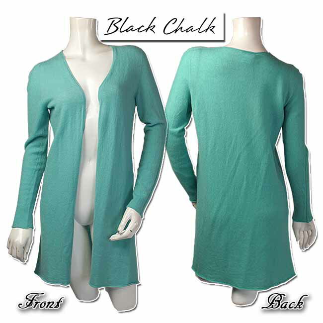 【合わせ買い対象】イタリア "Black Chalk" 肌触り最高！ウール、カシミア混のターコイズ カラー カー..