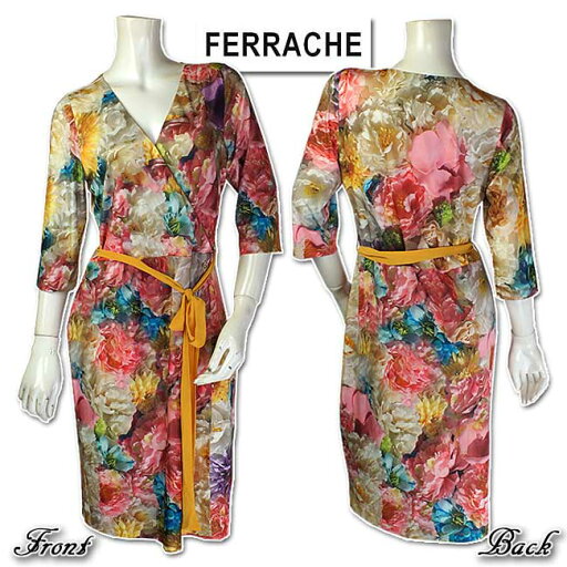 春夏 ポルトガル "FERRACHE"ローズ柄が華やかなワンピース サイズSとMとL【当初18241】【新着商品】【最新着】 春夏 ポルトガル "FERRACHE"ローズ柄が華やかなワンピース サイズSとMとL【当初18241】【新着商品】【最新着】