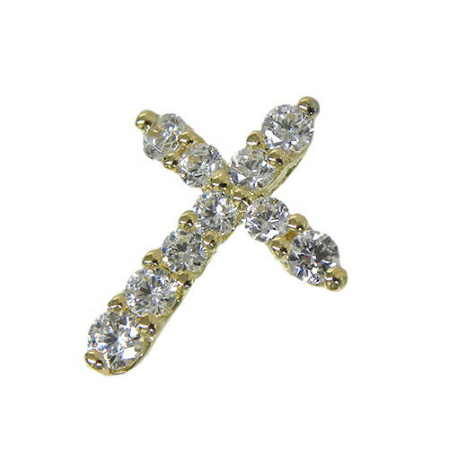 K18YG スワロフスキー社製 キュービックジルコニア クロス ペンダントトップ SWAROVSKI CZ ピュアブリリアンス 18K 18金 TOP ジュエリー